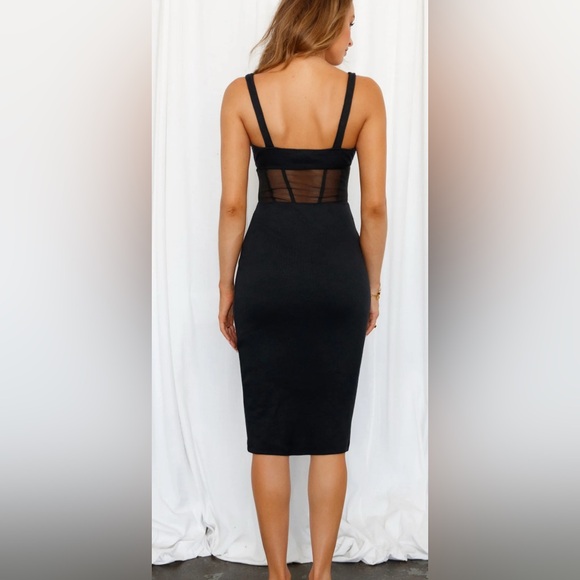 Hello Molly Can’t hold us Midi dress in black, size L, NWT - Picture 4 of 15